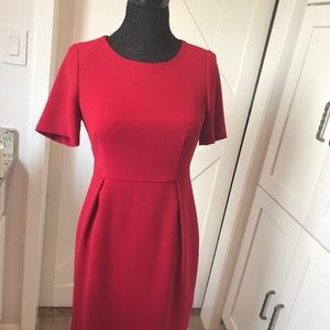 🍀HP🍀 J. Crew Classic Red Suiting Dress Size 4🍀